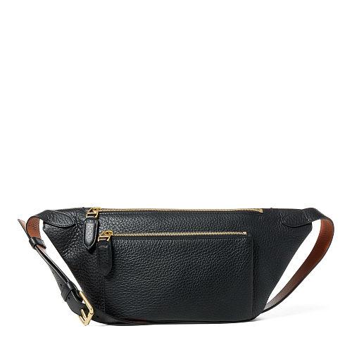 Ralph Lauren Grain Calfskin Belt Bag Black