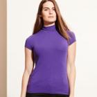 Ralph Lauren Jersey Short-sleeve Turtleneck Purple