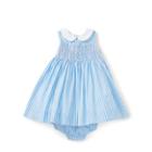 Ralph Lauren Stripe Smocked Dress & Bloomer Blue/white 6m