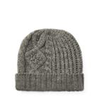 Ralph Lauren Patchwork Aran-knit Hat Foster Grey Hthr