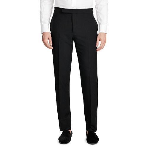 Polo Ralph Lauren Wool Barathea Tuxedo Trouser Black