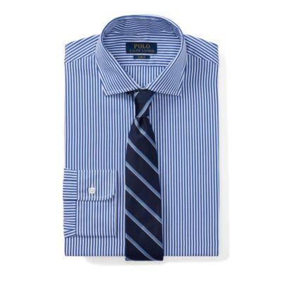 Ralph Lauren Slim Fit Cotton Dress Shirt 1124 Blue/white