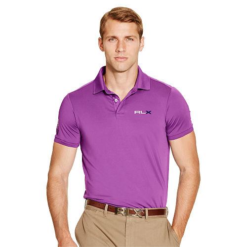 Ralph Lauren Rlx Golf Custom-fit Performance Polo Port Royal Pink