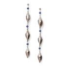 Ralph Lauren Shell Drop Earrings Silver/lapis