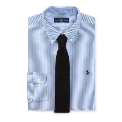 Ralph Lauren Striped Oxford Dress Shirt Blue/white