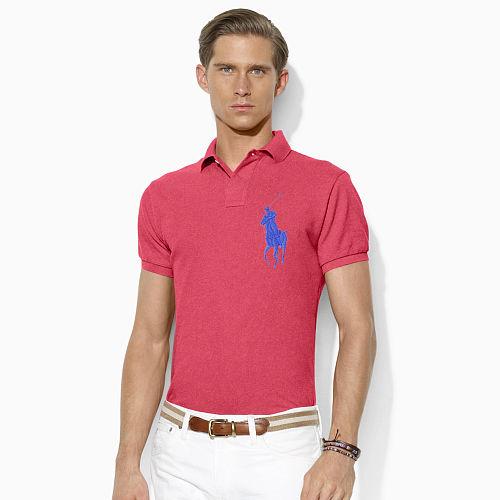 Polo Ralph Lauren Custom Fit Cotton Mesh Polo Tropic Pink