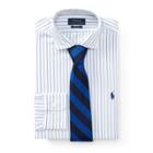 Ralph Lauren Classic Fit Easy Care Shirt 2233 White/multi Blue