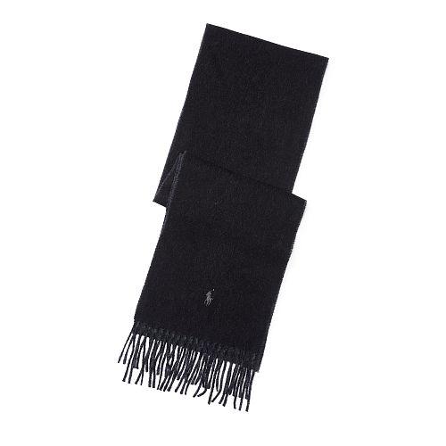 Polo Ralph Lauren Reversible Wool-blend Scarf Polo Black/zurich Hthr
