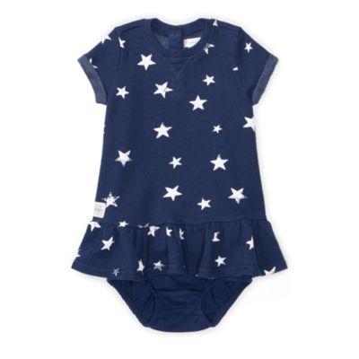 Ralph Lauren Star-print Dress & Bloomer Blue/white Multi 3m