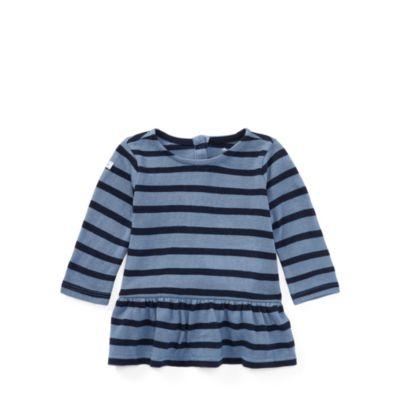 Ralph Lauren Striped Cotton Jersey Tunic Capri Blue/hunter Navy 24m