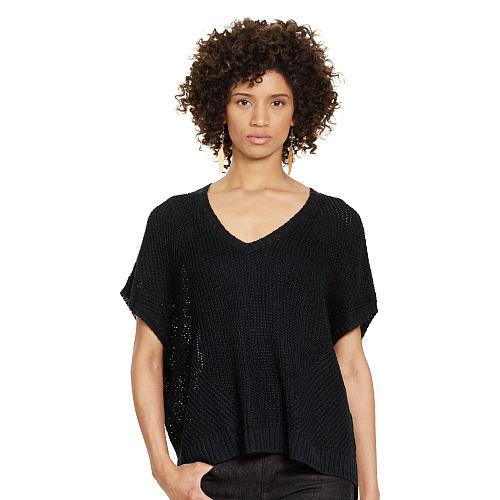 Polo Ralph Lauren Linen V-neck Sweater Black