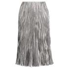 Ralph Lauren Kiernan Pleated Lam Skirt Asteroid