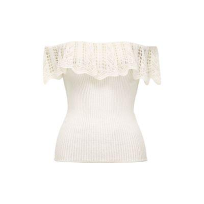 Ralph Lauren Silk Off-the-shoulder Top White