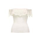 Ralph Lauren Silk Off-the-shoulder Top White
