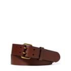 Ralph Lauren Leather Military Belt Dark Brown