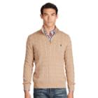 Polo Ralph Lauren Tussah Silk Half-zip Sweater Dark Beige Heather