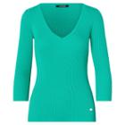 Ralph Lauren Lauren Ribbed Cotton Sweater Tropic Turquoise