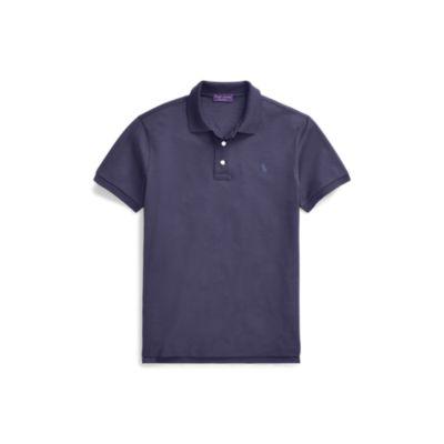 Ralph Lauren Custom Fit Piqu Polo Shirt Adirondack Navy