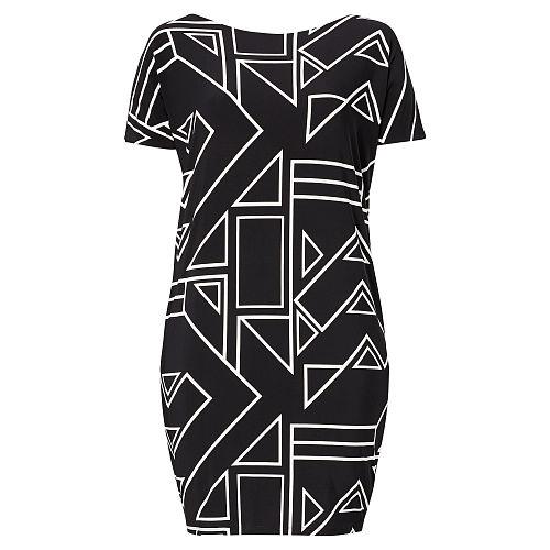 Ralph Lauren Lauren Woman Geometric-print Jersey Dress Multi