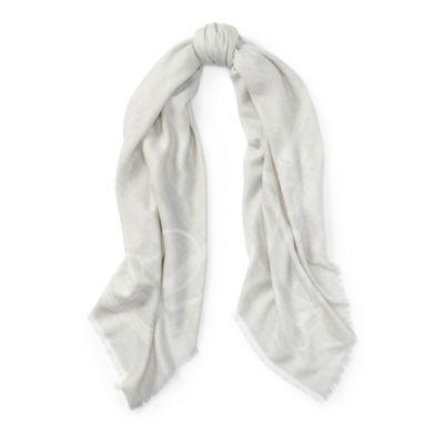 Ralph Lauren Stirrup Silk-wool Scarf Grey Multi