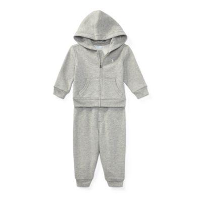 Ralph Lauren Fleece Hoodie & Pant Set Stonehedge Heather 3m