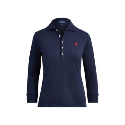 Ralph Lauren Slim Stretch Mesh Polo Shirt Navy