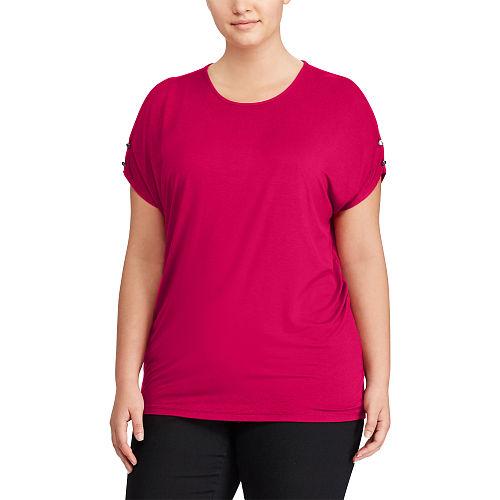 Ralph Lauren Lauren Woman Button-shoulder Jersey Top