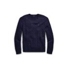 Ralph Lauren Cable-knit Cotton Sweater Rustic Navy Heather 1x Big