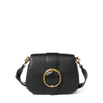 Ralph Lauren Leather Large Lennox Bag Black