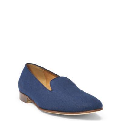 Ralph Lauren Collis Linen Slipper Navy