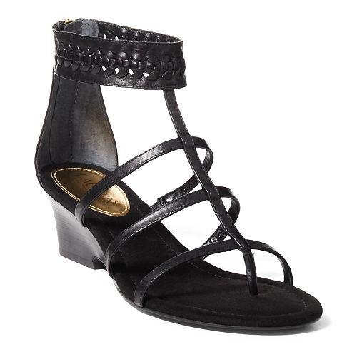 Ralph Lauren Lauren Meira Vachetta Wedge Sandal Black