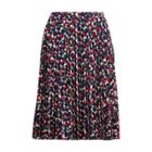 Ralph Lauren Pleated Crepe A-line Skirt Multi