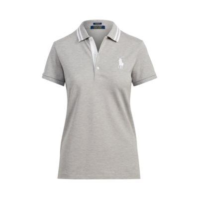 Ralph Lauren Tailored Fit Golf Polo Shirt Grey Heather
