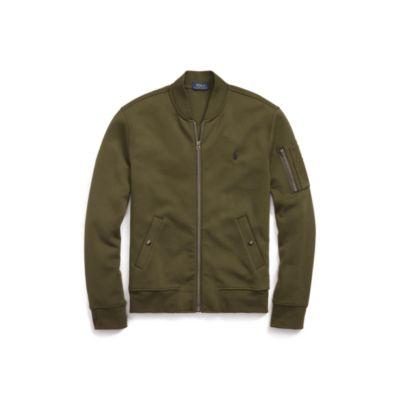 Ralph Lauren Double-knit Bomber Jacket Company Olive