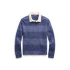 Ralph Lauren Striped Cashmere Rugby Sweater Sqd Blu/blue W Crm