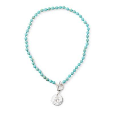 Ralph Lauren Pendant Necklace Silver/turq