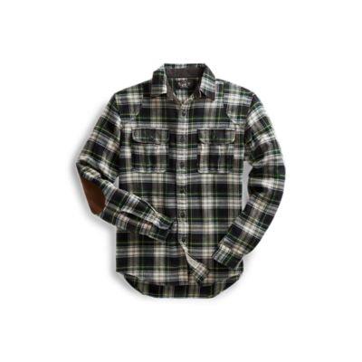 Ralph Lauren Plaid Cotton Twill Workshirt Rl 138 Cream Green Black