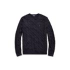Ralph Lauren Cable-knit Cotton Sweater Hunter Navy 2x Big