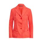 Ralph Lauren Linen 3-button Blazer Fresh Tomato 6p