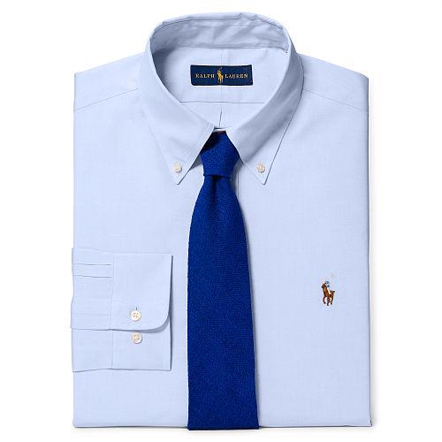 Polo Ralph Lauren Luxury Oxford Dress Shirt Blue Night