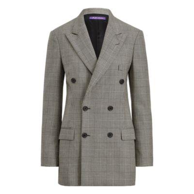 Ralph Lauren Franklin Glen Plaid Jacket Black/antique Cream