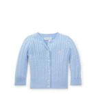 Ralph Lauren Cable-knit Cotton Cardigan Elite Blue 3m