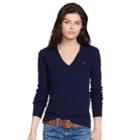 Polo Ralph Lauren Cable V-neck Sweater Hunter Navy