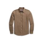 Ralph Lauren Slub Linen-silk Dress Shirt Toffee