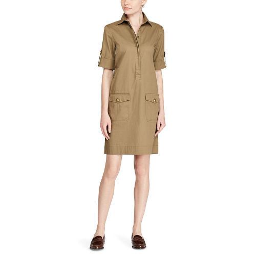 Ralph Lauren Lauren Petite Stretch Twill Utility Dress