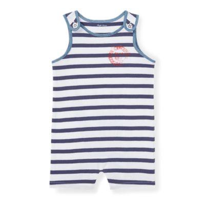 Ralph Lauren Cotton Jersey Graphic Shortall Blue/white Multi 6m