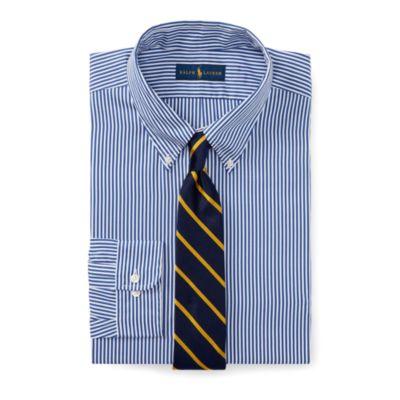 Ralph Lauren Classic Fit Cotton Dress Shirt Blue/white