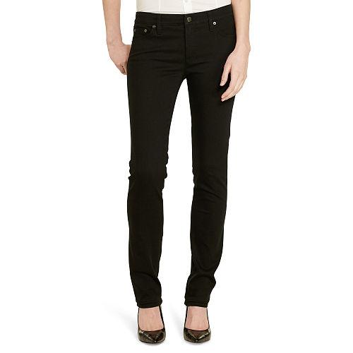 Ralph Lauren Lauren Slimming Modern Curvy Jean Black