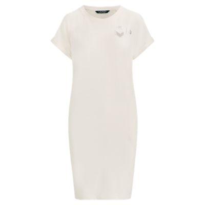 Ralph Lauren Bullion-patch Cotton Dress Mascarpone Cream