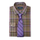 Polo Ralph Lauren Slim-fit Cotton Poplin Shirt Spruce/orange